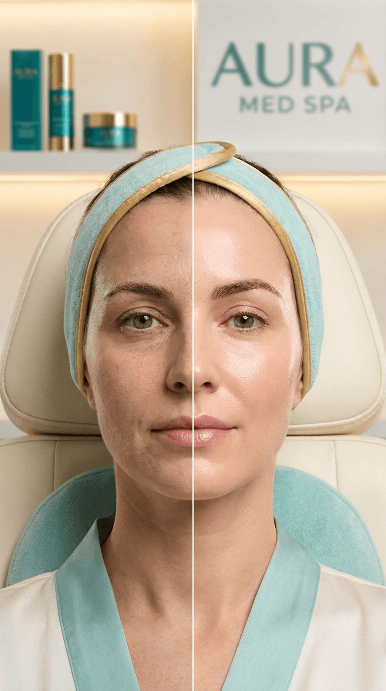 AI-generated before and after med spa reel preview